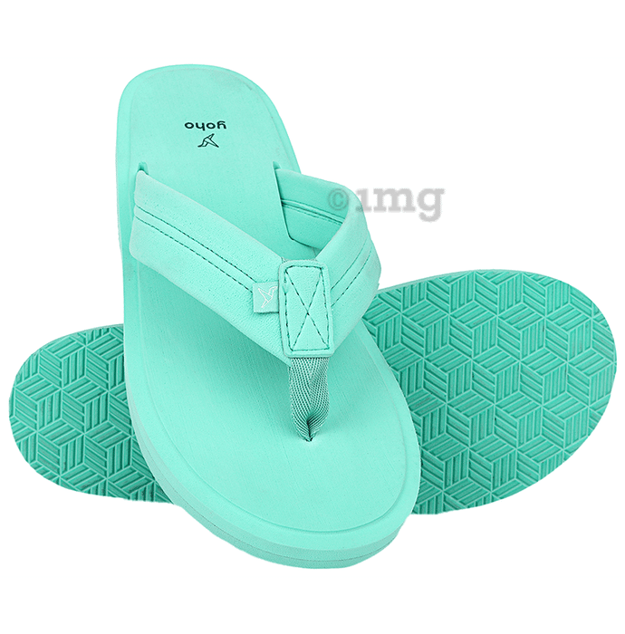 Yoho Lifestyle Doctor Ortho Soft Comfortable and Stylish Flip Flop Slippers for Women Sea Green 6