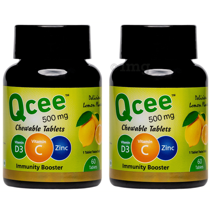 Qcee 500mg Chewable Tablet Delicious Lemon Flavour (60 Each)