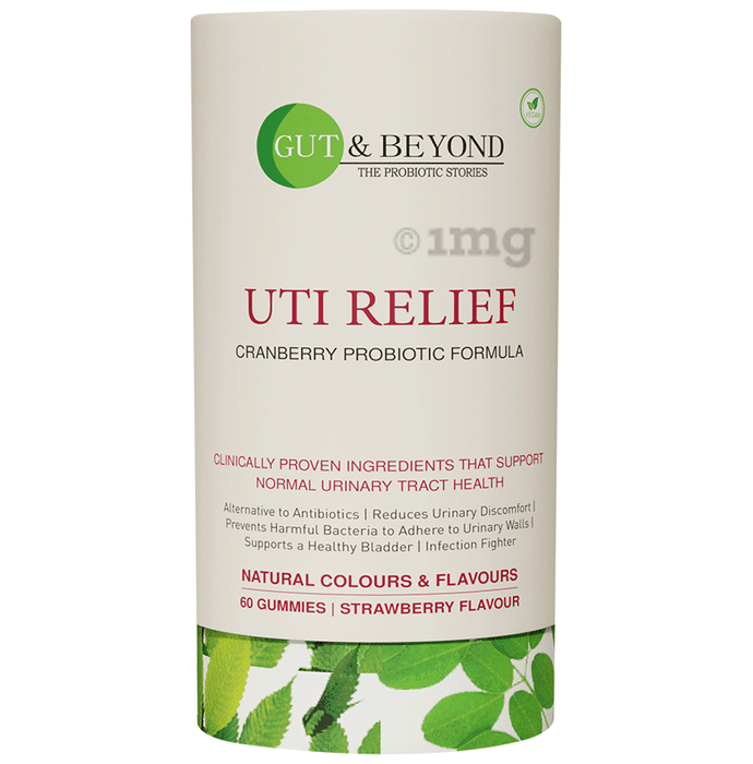 Gut & Beyond UTI Relief Cranberry Probiotic Formula Gummies Strawberry