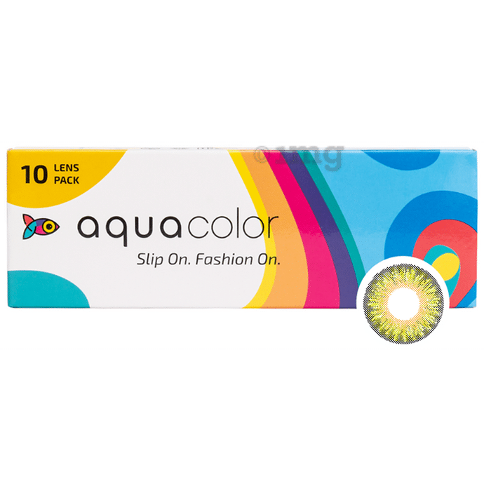 Aquacolor Daily Disposable Colored Contact Lens with UV Protection Mystery Hazel