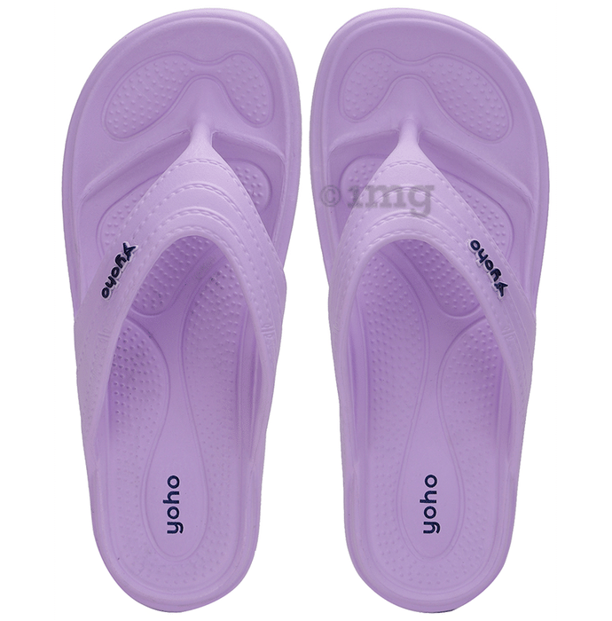 Yoho Lifestyle Acupressure Flip Flops for Women Pastel Lavender 5