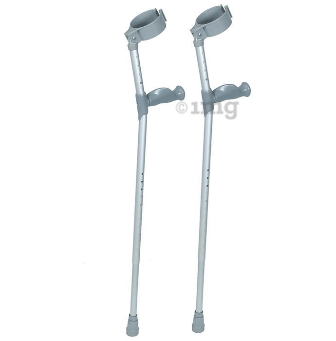 Sunbeam Double Adjustable Elbow Crutch with Soft Feel Ergo Handle