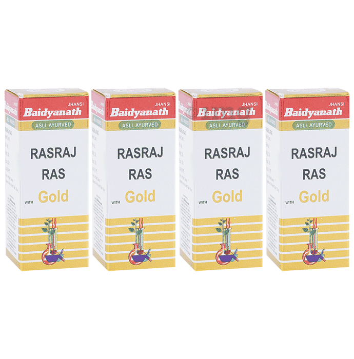 Baidyanath (Jhansi) Rasraj Ras with Gold Tablet (10 Each)