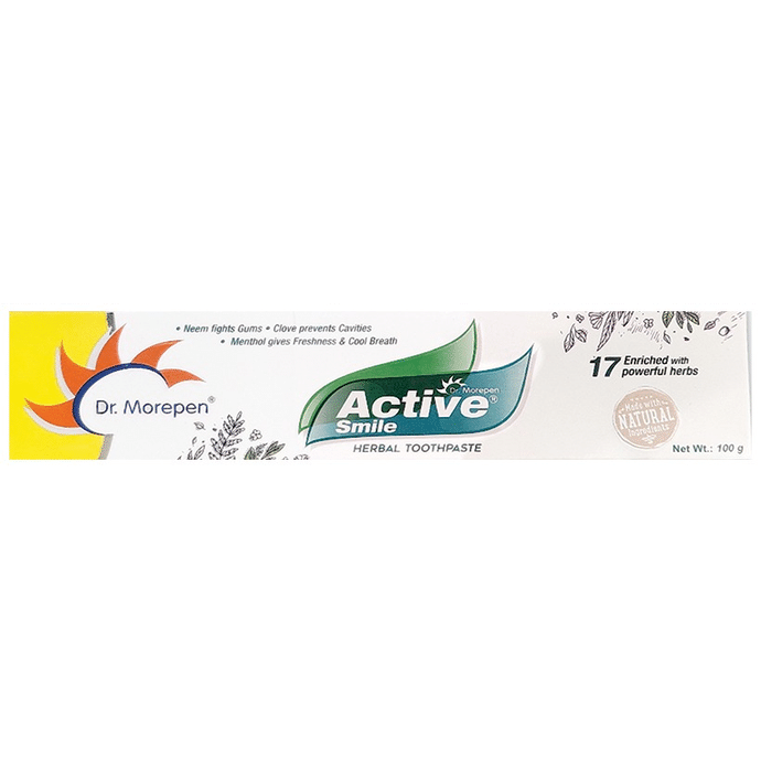 Dr. Morepen Active Smile Enriched with 17 Powerful Herbs Toothpaste