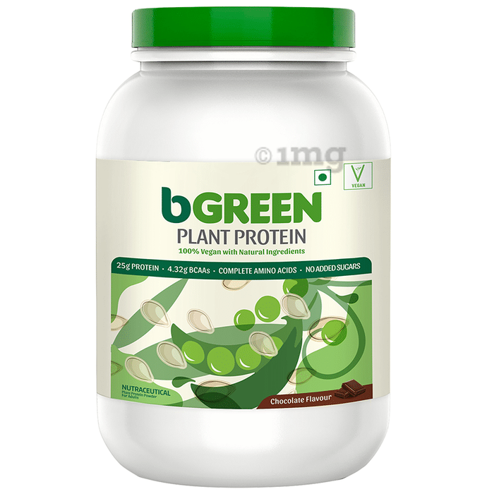 bGreen Plant Protein | For Muscle Gain, Immunity & Recovery | Flavour Chocolate