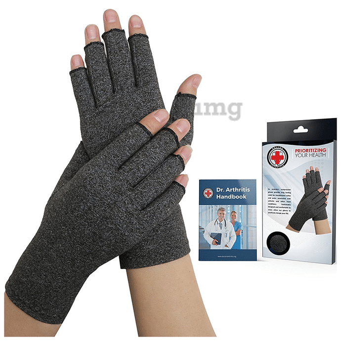 Dr. Arthritis Arthritis Compression Grey Glove Large