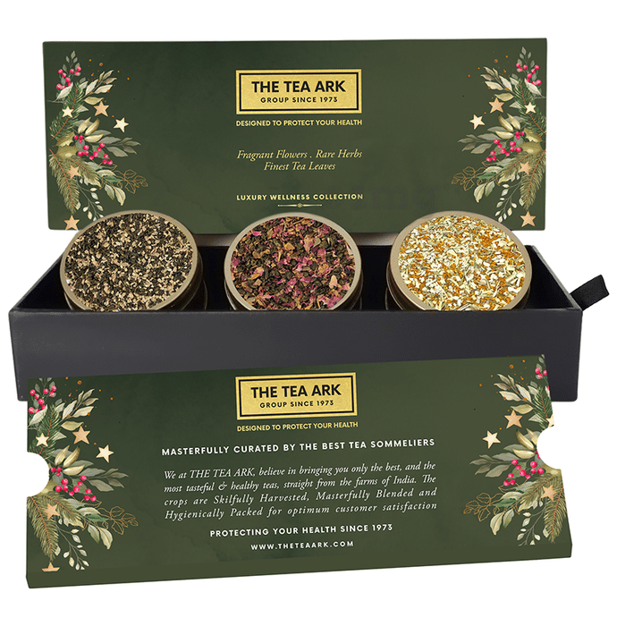The Tea Ark Wellness First Tea Gift Set with 3 Different Types of Assorted Tea Flavours