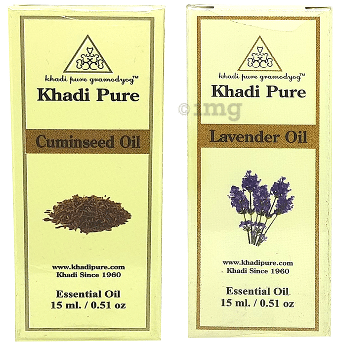 Khadi Pure Combo Pack of Cuminseed Oil & Lavender Oil (15ml Each)