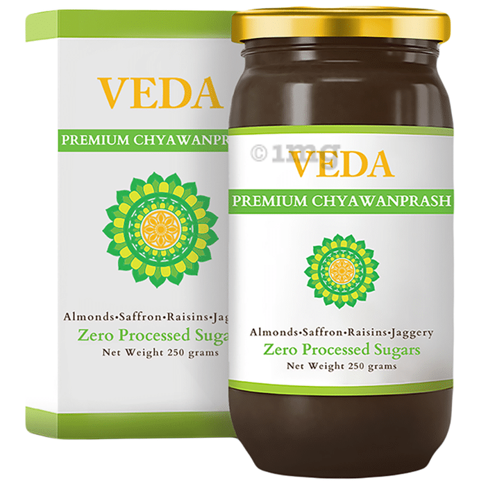 Veda Premium Chyawanprash with Almonds, Saffron, Raisins & Jaggery Sugar Free