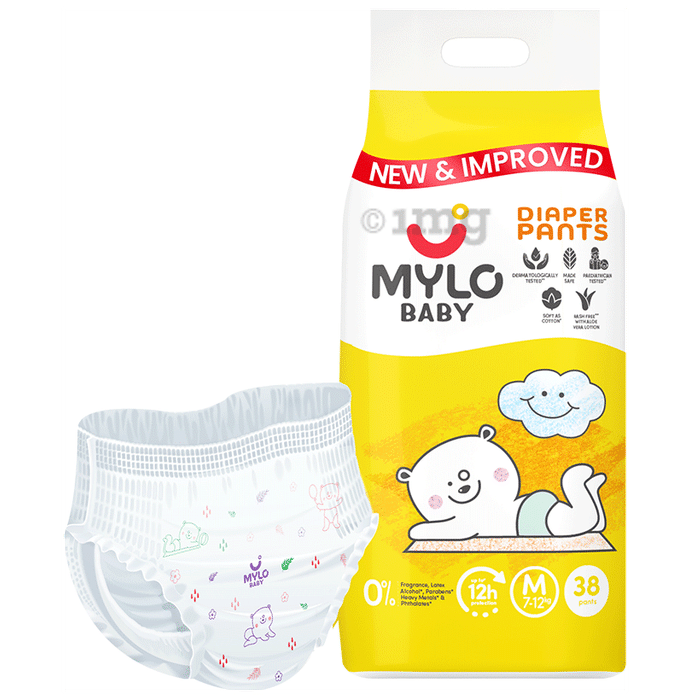 Mylo Baby Diaper Pants Leak Proof & 12 Hours Absorption Medium