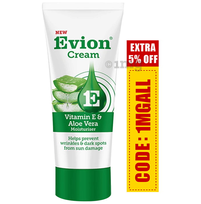 Evion Cream with Aloe Vera & Vitamin E (1) For Skin Health Buy tube