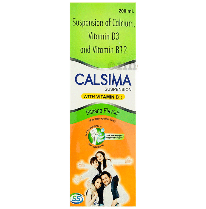 Calsima With Vitamin B12 Banana Oral Suspension