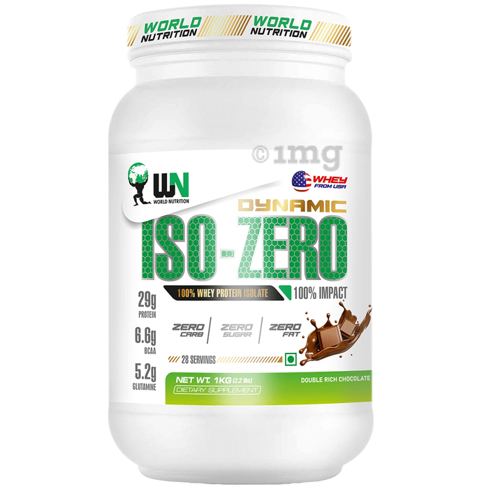 WN World Nutrition Dynamic Iso-Zero Whey Protein Isolate Powder Double Rich Chocolate