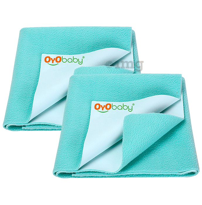 Oyo Baby Waterproof Bed Protector Dry Sheet Large Sea Green