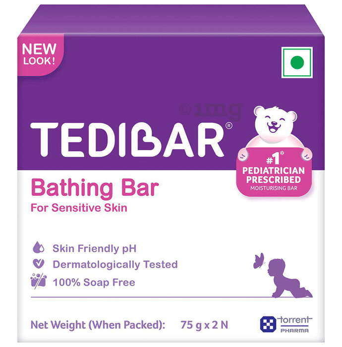 Tedibar Bathing Bar for Sensitive Skin (75gm Each)
