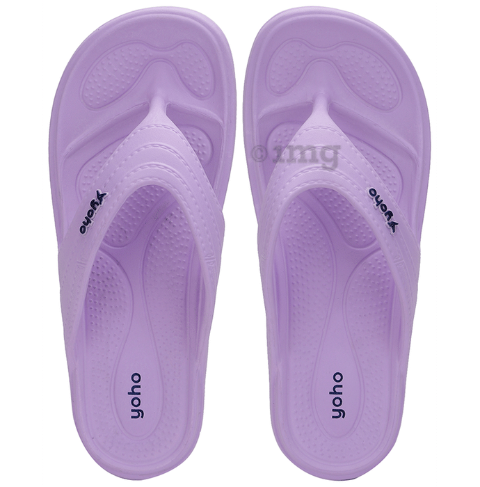 Yoho Lifestyle Acupressure Flip Flops for Women Pastel Lavender 4