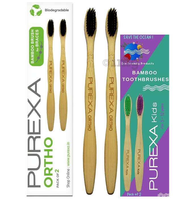 Purexa Ortho Toothbrush (2 Each) Biodegradable