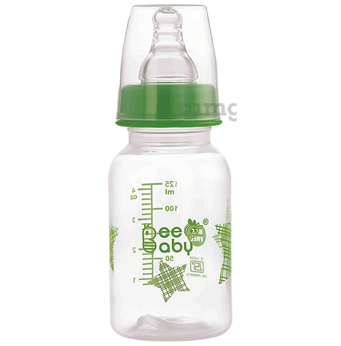 BeeBaby Basic Slim Neck Baby Feeding Bottle with Anti 4 Months+ Green