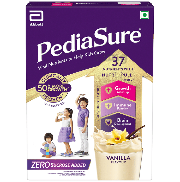 PediaSure Zero Sucrose Drink Scientifically Designed Nutrition to Help Kids Grow Vanilla