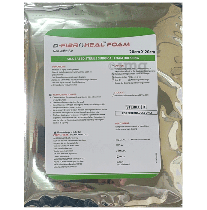 D-Fibroheal Foam  Adhesive Bandage 20 x 20cm