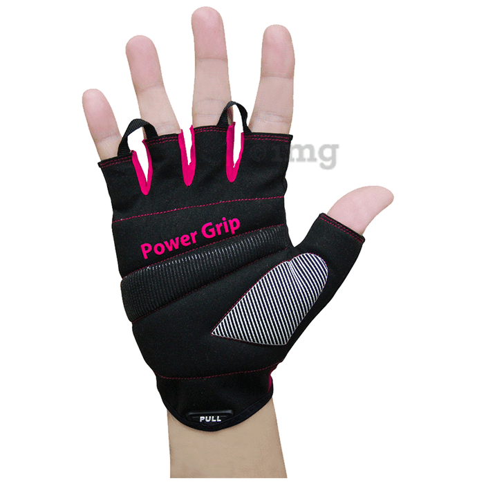 Tynor Tynorgrip Women's Gym Gloves Black & Pink Large