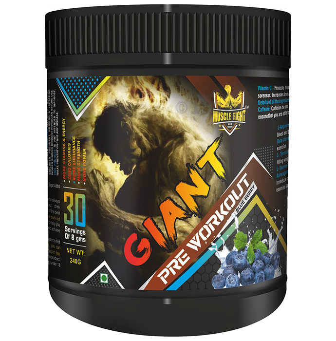 Muscle Fight Giant Pre Workout Blueberry