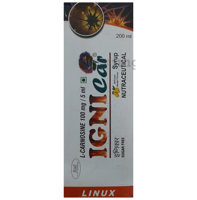 Ignicar Sugar Free L-Carnosine Syrup | Flavour Delicious Mango
