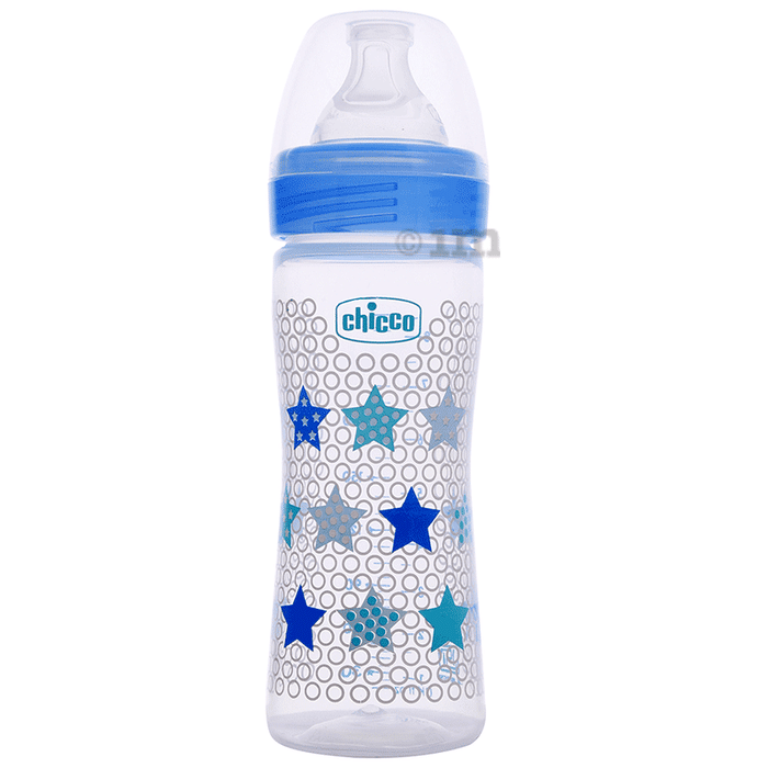 Chicco Wellbeing Feeding Bottle Blue