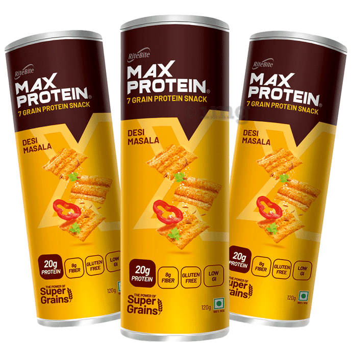 Rite Bite Max Protein Chips (1200gm Each) Desi Masala