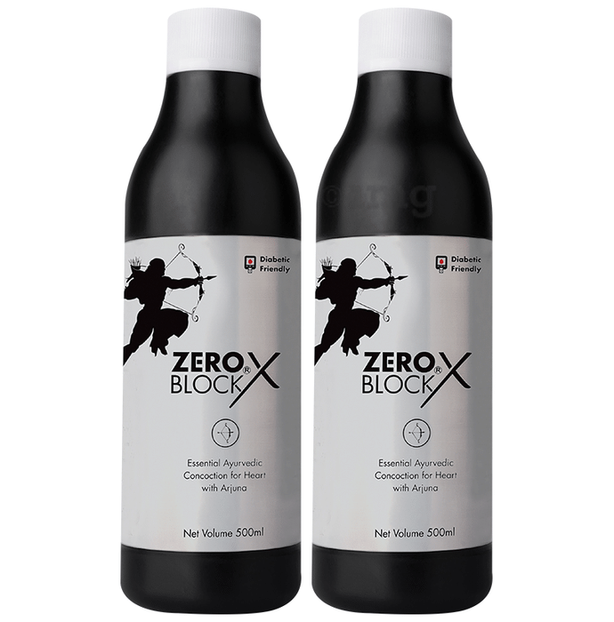Zero Block X Syrup with Arjuna | For Heart Health (500ml Each)