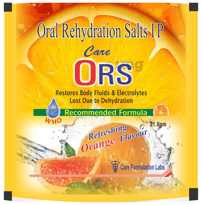 Care Energetic & Refreshing ORS Electrol Powder (21.8gm Each) Refreshing Orange