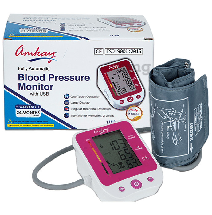 Amkay Blood Pressure Monitor - Diagnose and Monitor Hypertension | Detect Cardiovascular Risk