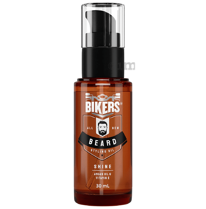 Bikers All New Beard Styling Oil for Shiny Look Oil Argan Oil & Vitamin E