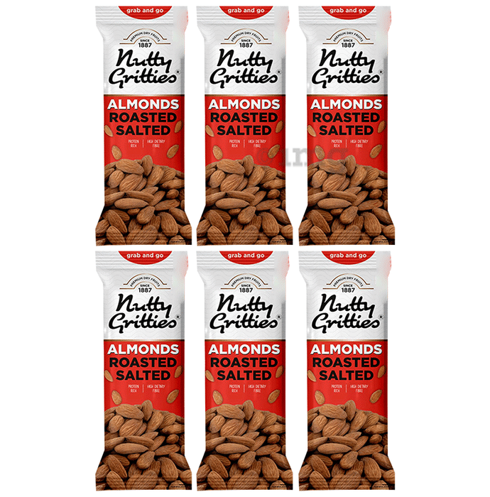 Nutty Gritties California Almonds Roasted (40gm Each)