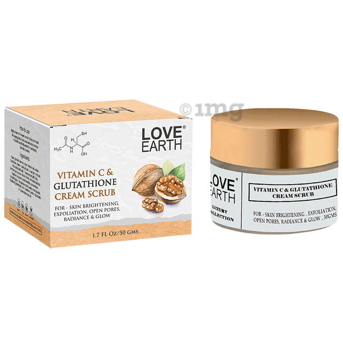 Love Earth Vitamin C & Glutathione Cream Scrub Buy jar of 50.0 gm
