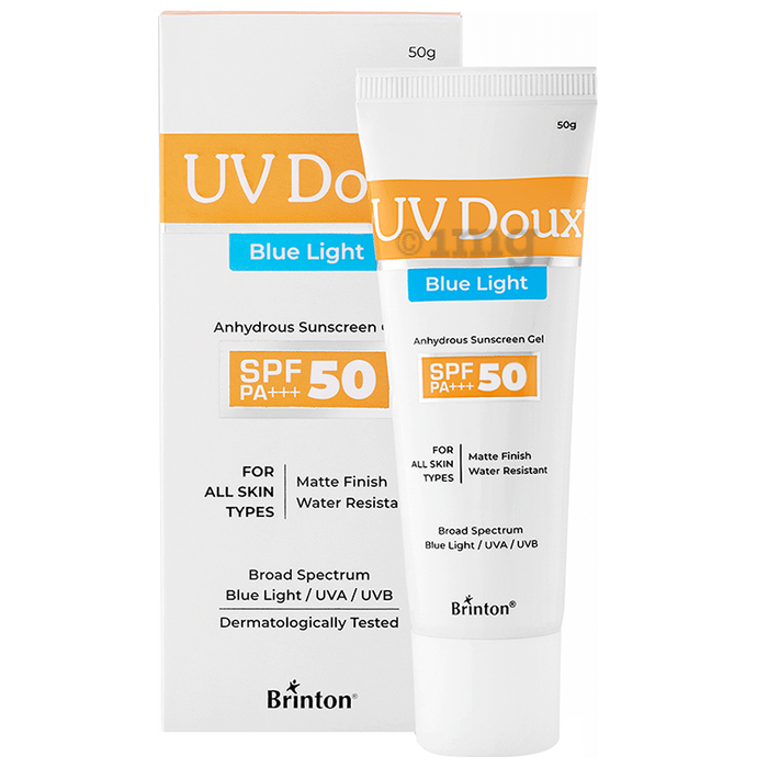UV Doux Blue Light Sunscreen Gel SPF 50 PA+++ | Water-Resistant | For All Skin Types