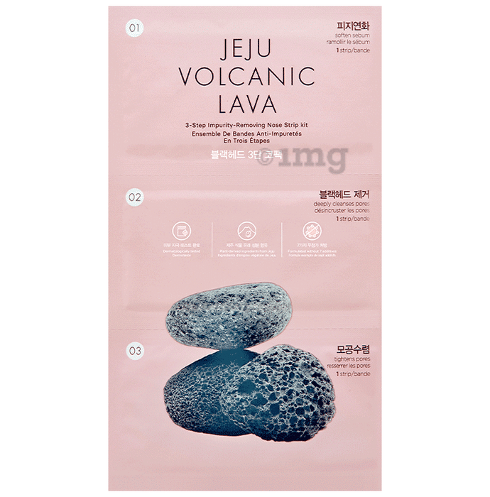 The Face Shop Jeju Volcanic Lava 3-Step Impurity Removing Nose Strip  Kit