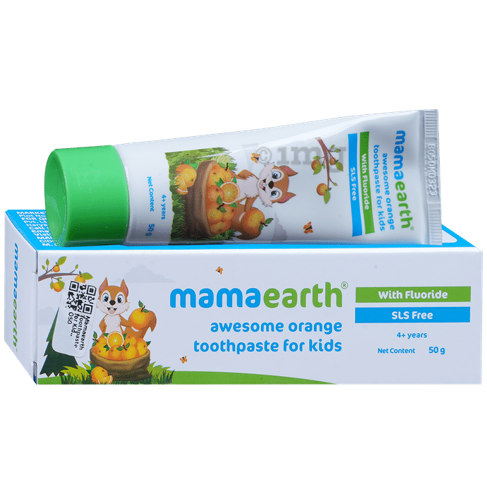 Mamaearth Toothpaste for Kids | Awesome Orange 4+ years