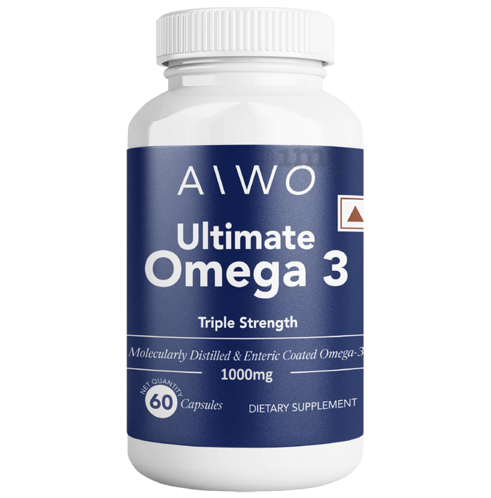 AIWO Ultimate Omega -3 Triple Strength 1000mg Capsule