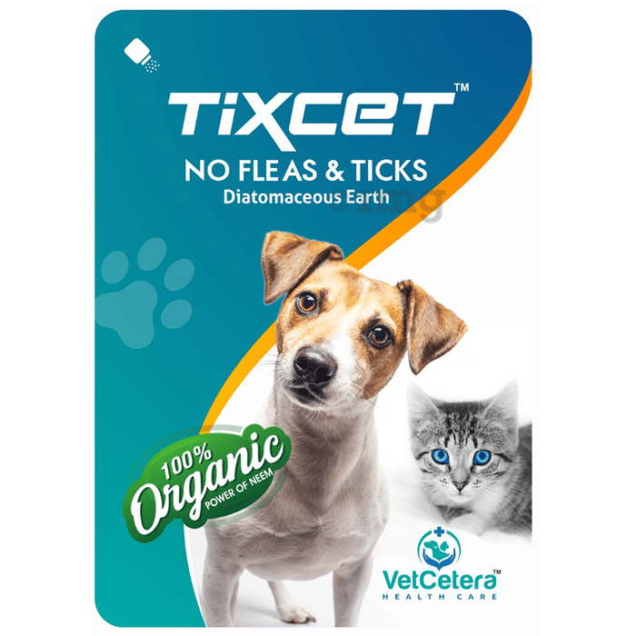 Tixcet 100 Organic No Fleas Ticks Powder Buy bottle of 100.0 gm Powder at best price in India 1mg