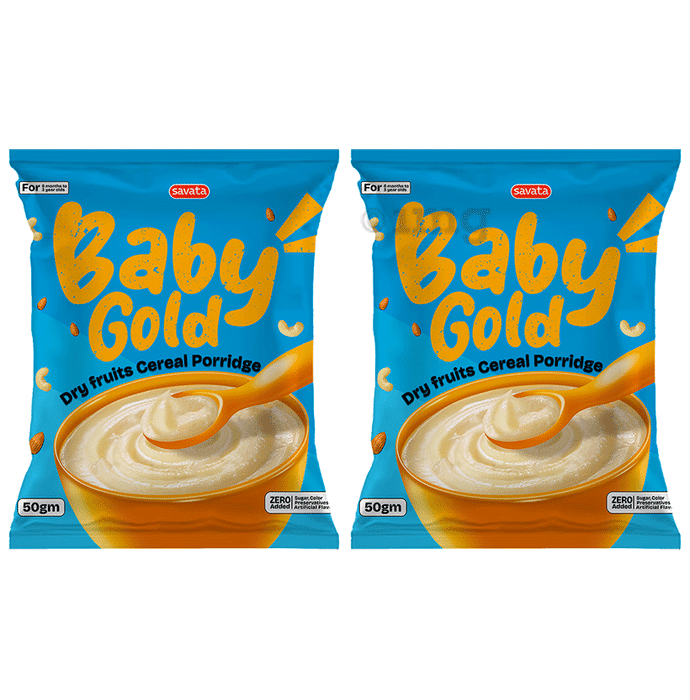 Baby Gold Dry Fruits Cereal Porridge (50gm Each) Zero Added Sugar