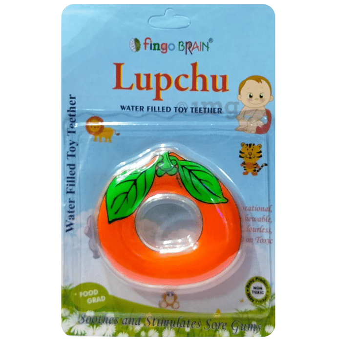 Fingo Brain Lupchu Water Filled Toy Teether Orange