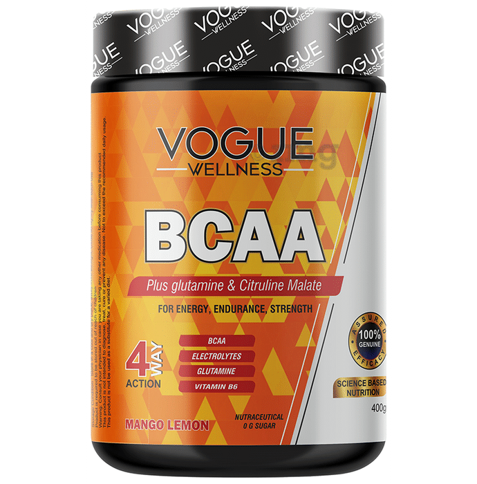 Vogue Wellness BCAA Powder (400gm Each) Mango Lemon