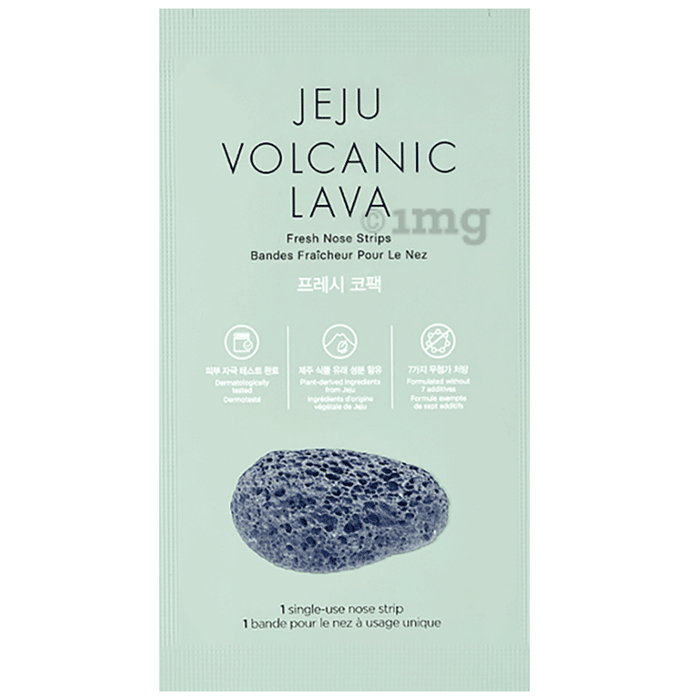 The Face Shop Jeju Volcanic Lava Fresh Nose Strips, Nose Patches To Remove Blackheads & Whiteheads Strip
