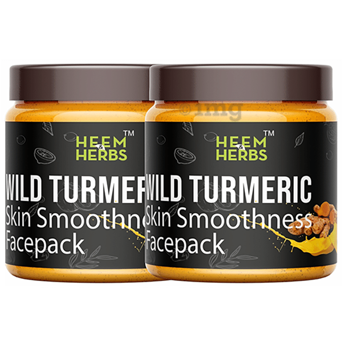 Heem & Herbs Wild Turmeric Skin Smoothness Face Pack (100gm Each)
