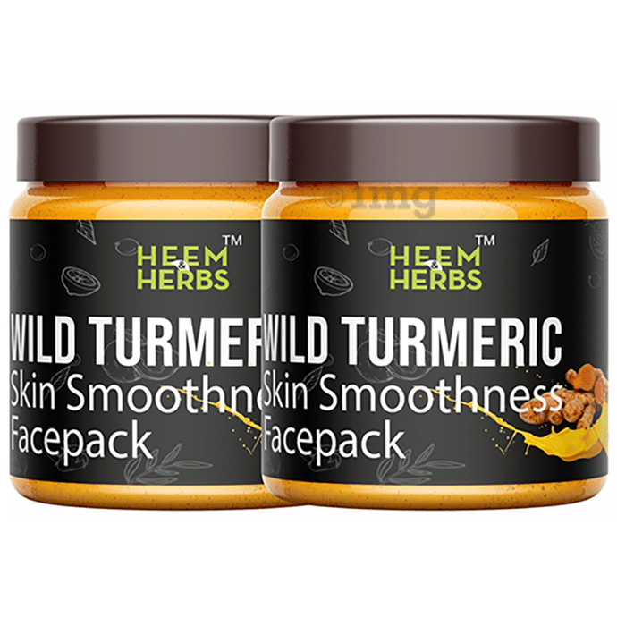 Heem & Herbs Wild Turmeric Skin Smoothness Face Pack (100gm Each)