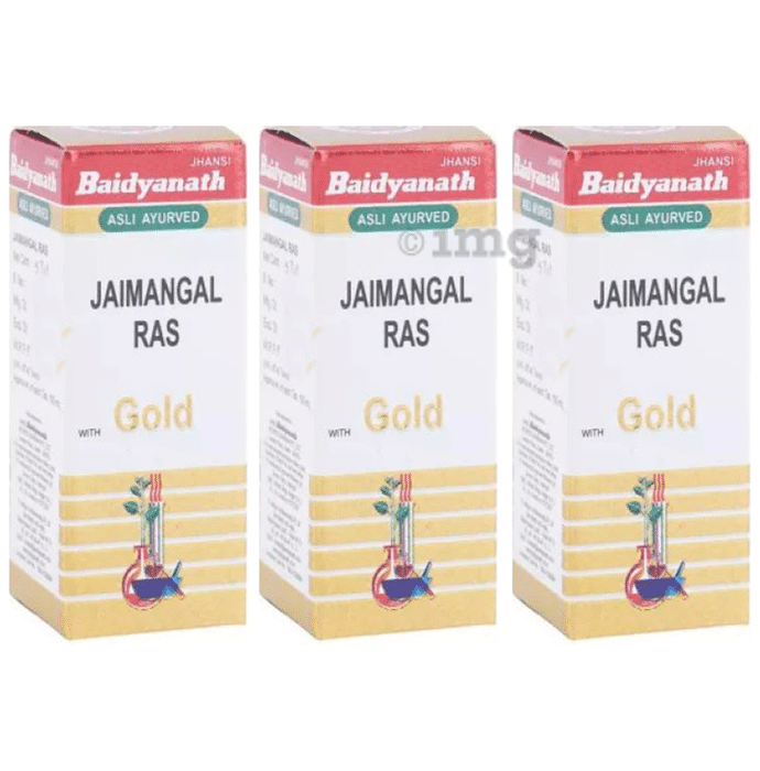Baidyanath (Jhansi) Jaimangal Ras with Gold Tablets (5 Each)
