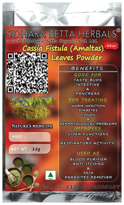 Sidhara Betta Herbals Cassia Fistula Leaves  Powder