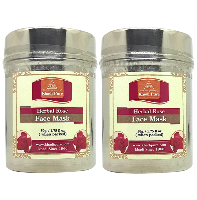 Khadi Pure Herbal Rose Face Mask (50gm Each)