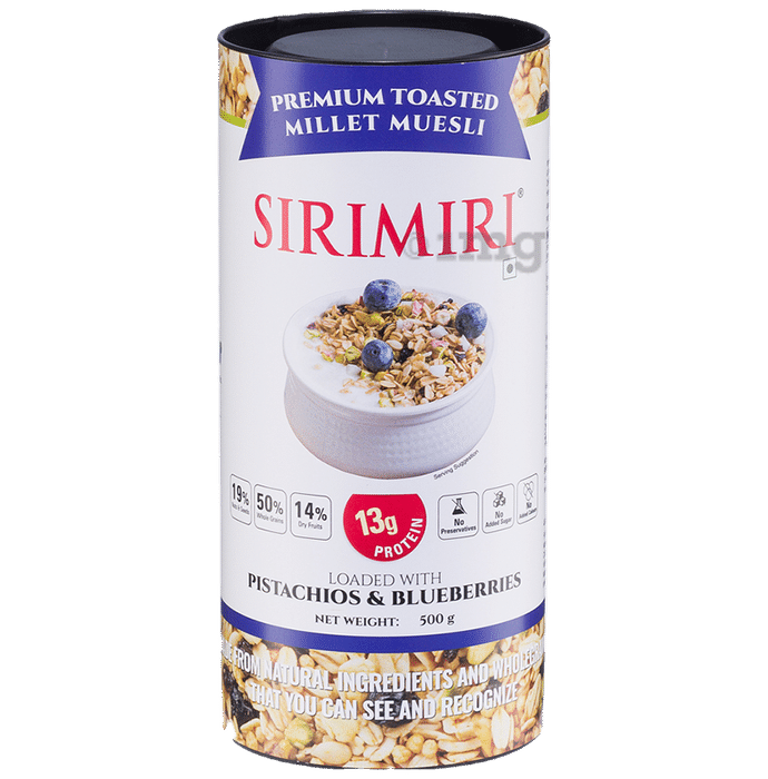 Sirimiri Premium Toasted Millet Muesli Pistachios & Blueberries